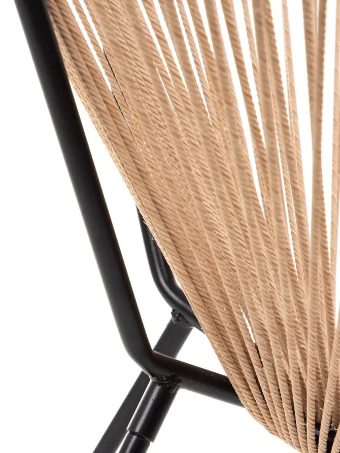 Fotel ACAPULCO TWIST z linki technorattan ze splotem twist naturalny 71x71x80 cm