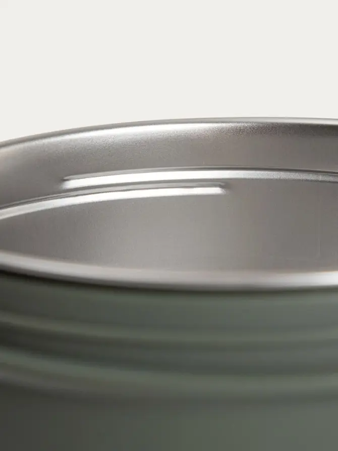 Lunchbox POPPIE z rączką okrągły khaki 850 ml