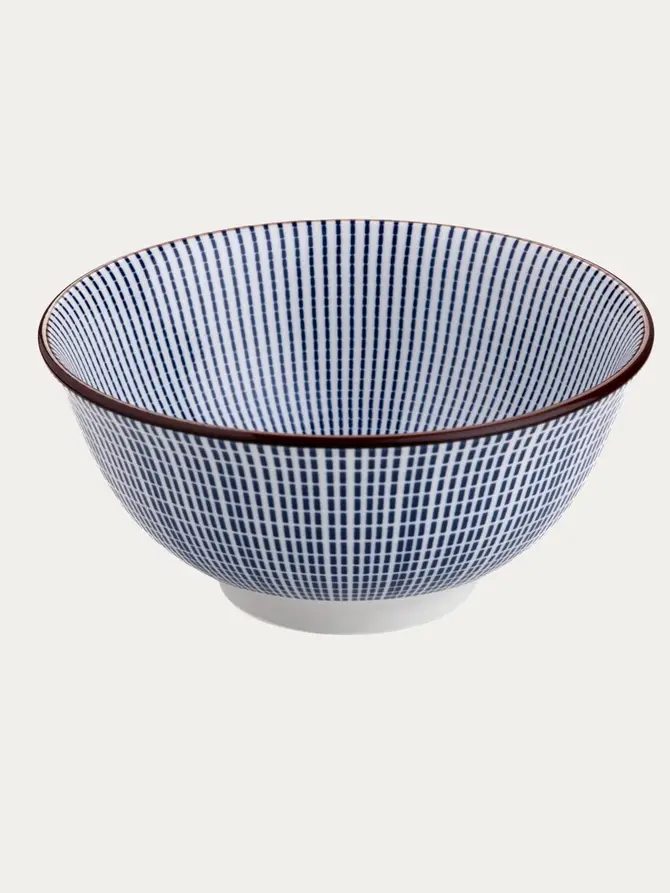 Miska NAVIA granatowa z brązową obwódką 15 cm