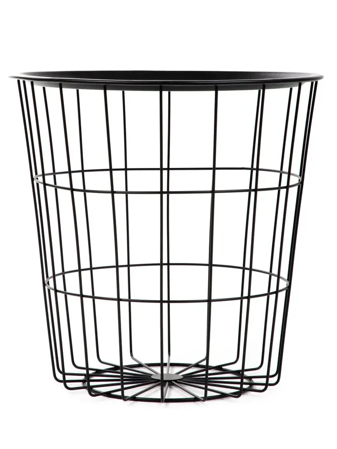 Stolik SCANDI czarny z czarnym blatem 41x41x41 cm