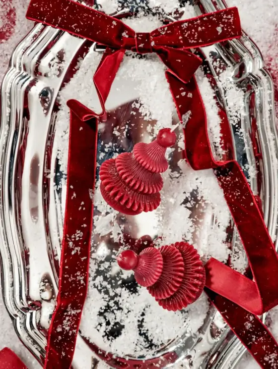 Świece dekoracyjne FESTIVE CHEER Merlot 2 szt.