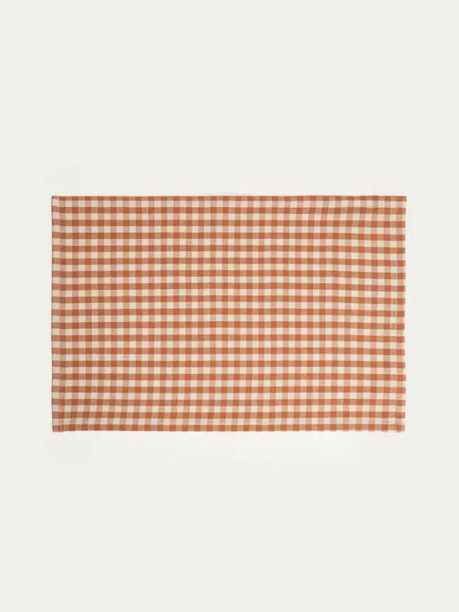 Maty stołowe MARAVILLA bawełniane w karmelową kratkę, zestaw 2 szt. 2*30x45