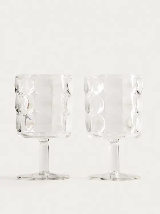 Zestaw kubków piknikowych APPED transparentnych na nóżce 340 ml 2 szt.