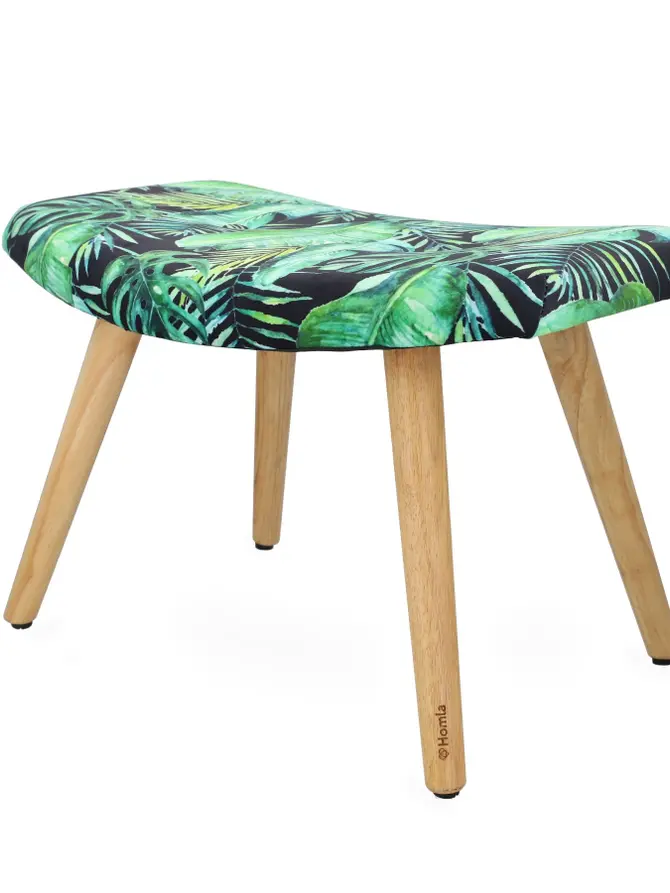 Podnóżek z motywem liści MOSS BOTANIC 61x41x38 cm AW21 987308
