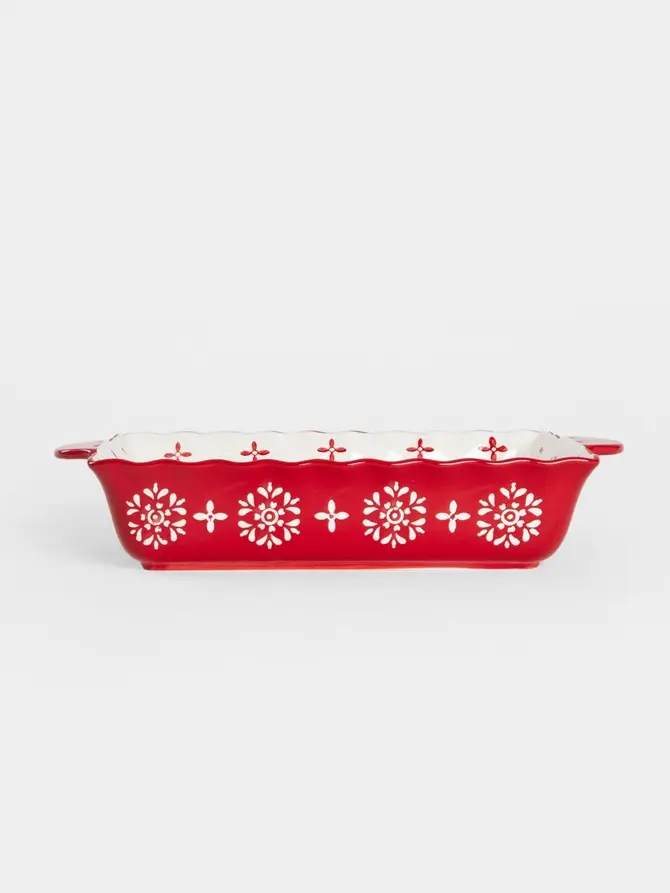 Naczynie do zapiekania BAKIN ceramiczne prostokątne z uszami 39x22x7 cm