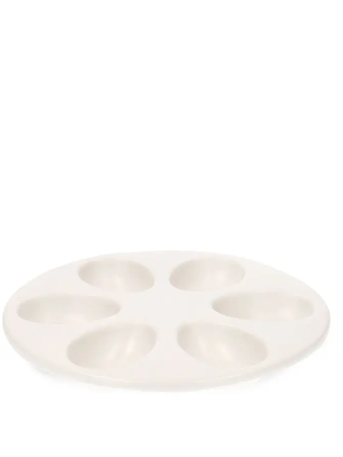 Talerz RHOLE na jajka biały 20 cm