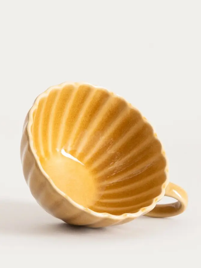 Kubek MELIDA w kształcie filiżanki żółty 0,3 l