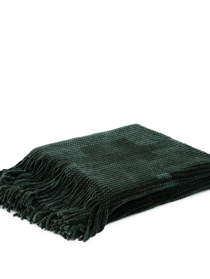 Koc CHENILLE szenilowy zielony 130x170 cm