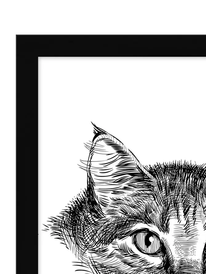 Obraz CAT czarny 21x29 cm