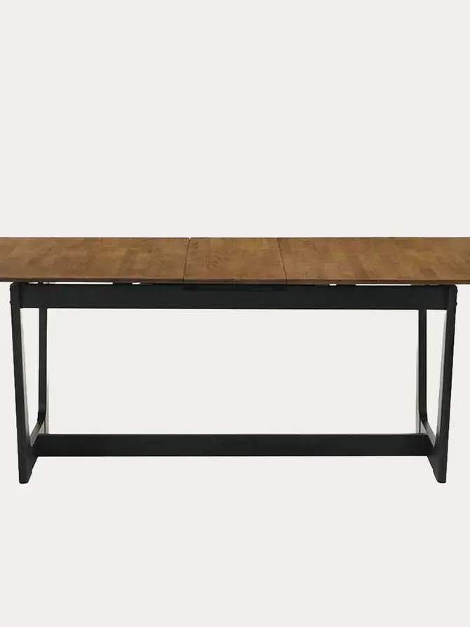 Stół PAHKEL z drewna kauczukowego rozkładany 160-195x90x76 cm