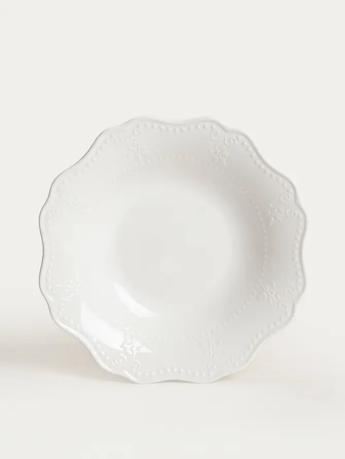 Talerz VISTAL porcelanowy głęboki biały 23 cm