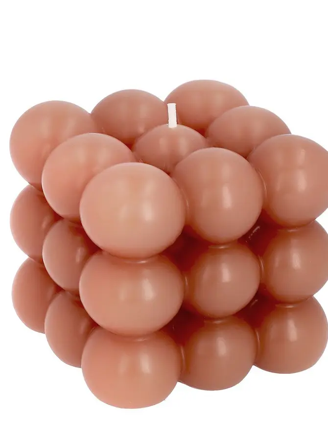 Świeca BUBBLE różowa 10x10x10 cm