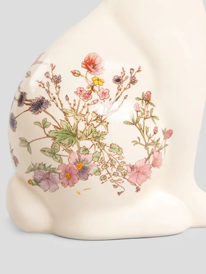 Figurka MEADOW królik w kwiaty 10x5,5x18,5 cm