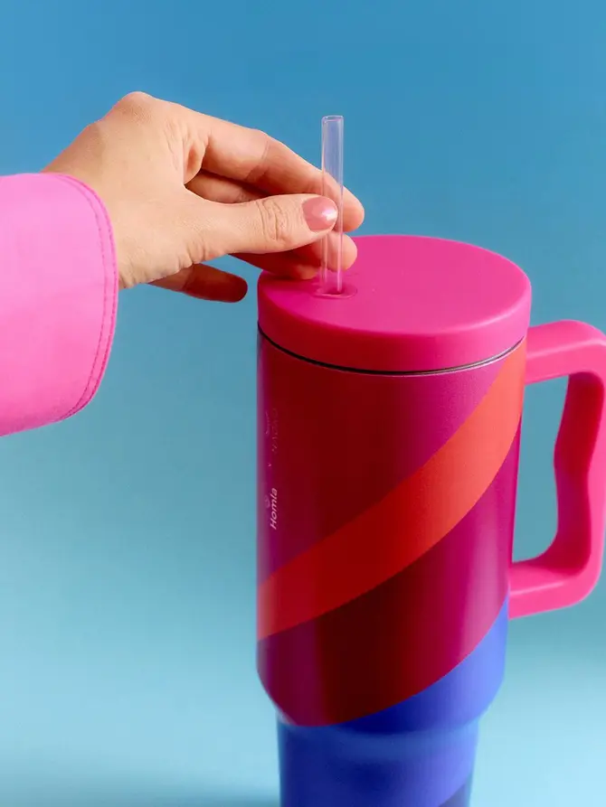 Kubek termiczny NAOKO ze słomką 1,2 l