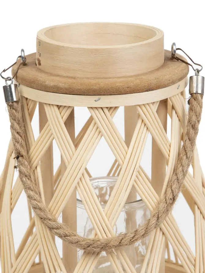 Lampion RADIANT pleciony naturalny 24x35 cm