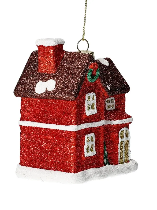 Zawieszka EVI RED domek czerwony 8 cm