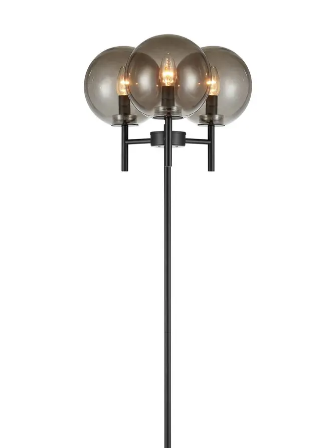Lampa stojąca CROWN czarna 40x40x147cm