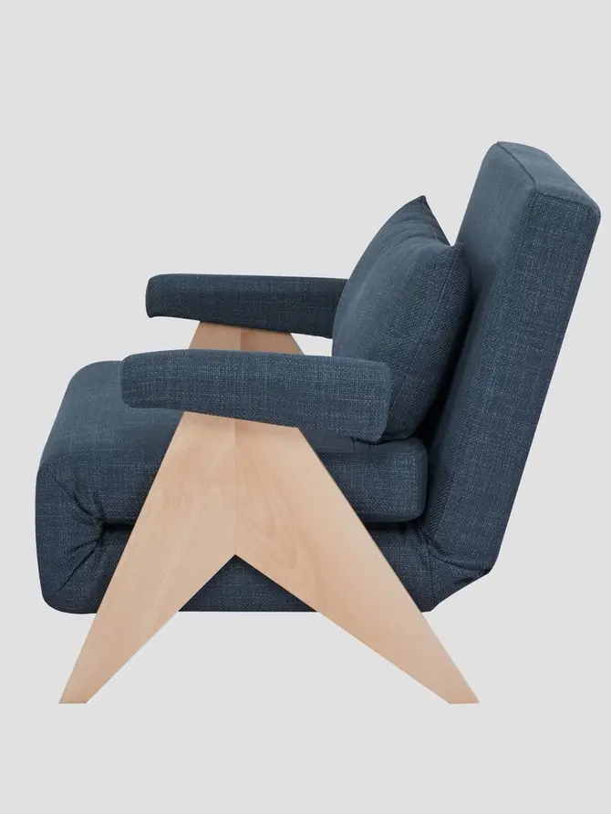 Sofa CALORE 1-osobowa, z funkcją spania granatowa 117x90x82 cm
