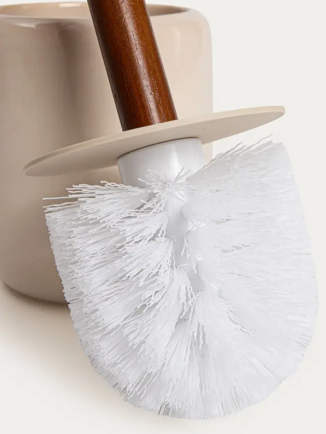 Szczotka do WC MELKARO ceramiczna beżowa 10x18,5 cm