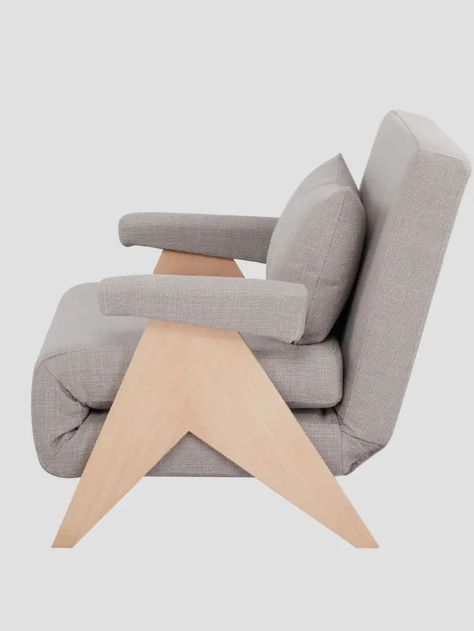 Sofa CALORE 1-osobowa, z funkcją spania beżowa 117x90x82 cm