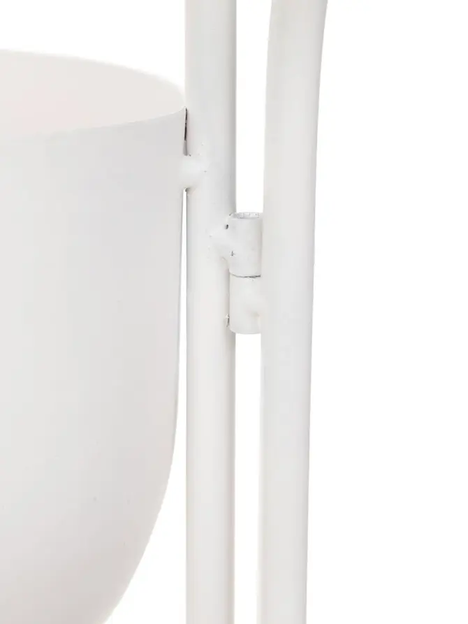 Kwietnik FLOERO metalowy biały 49x14x80 cm
