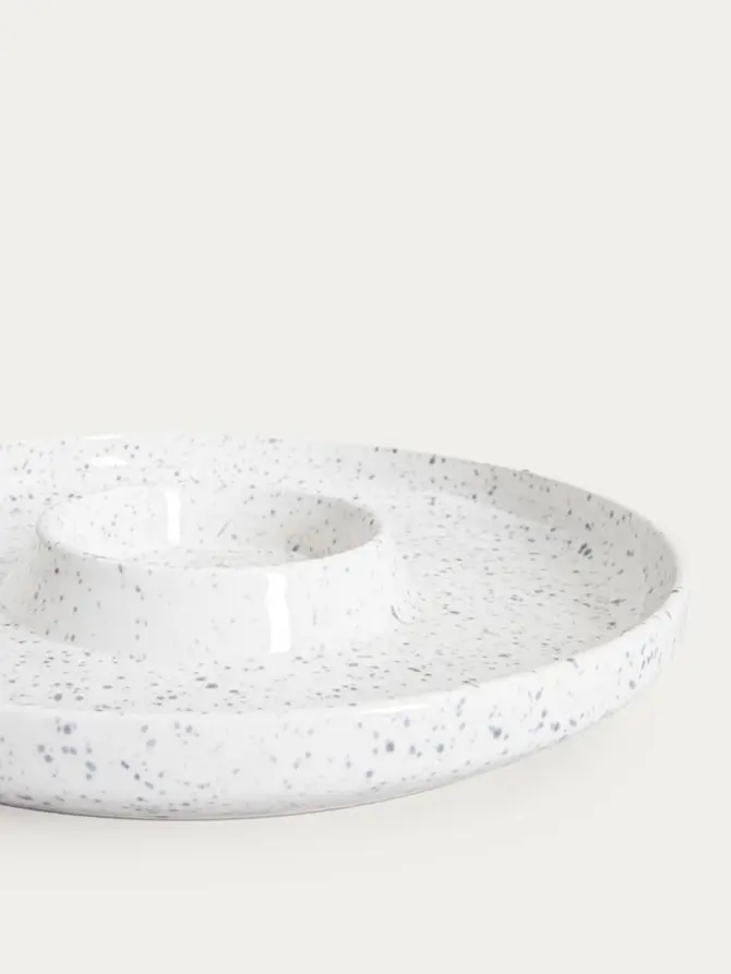 Naczynie do serwowania CAVIANO ceramiczne nakrapiane 33x4 cm