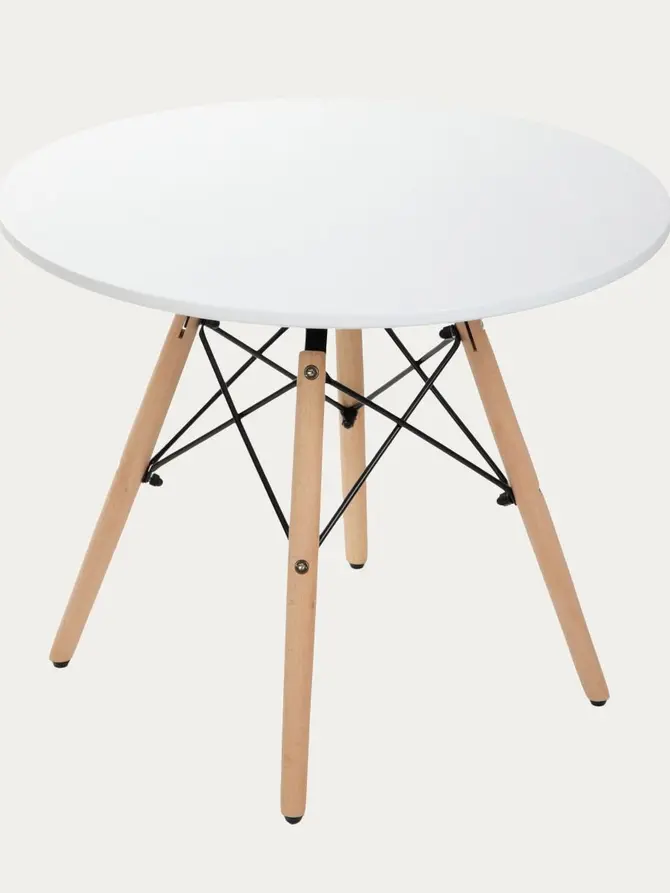 Stół TAVOLO naturalny z białym blatem 60×48cm