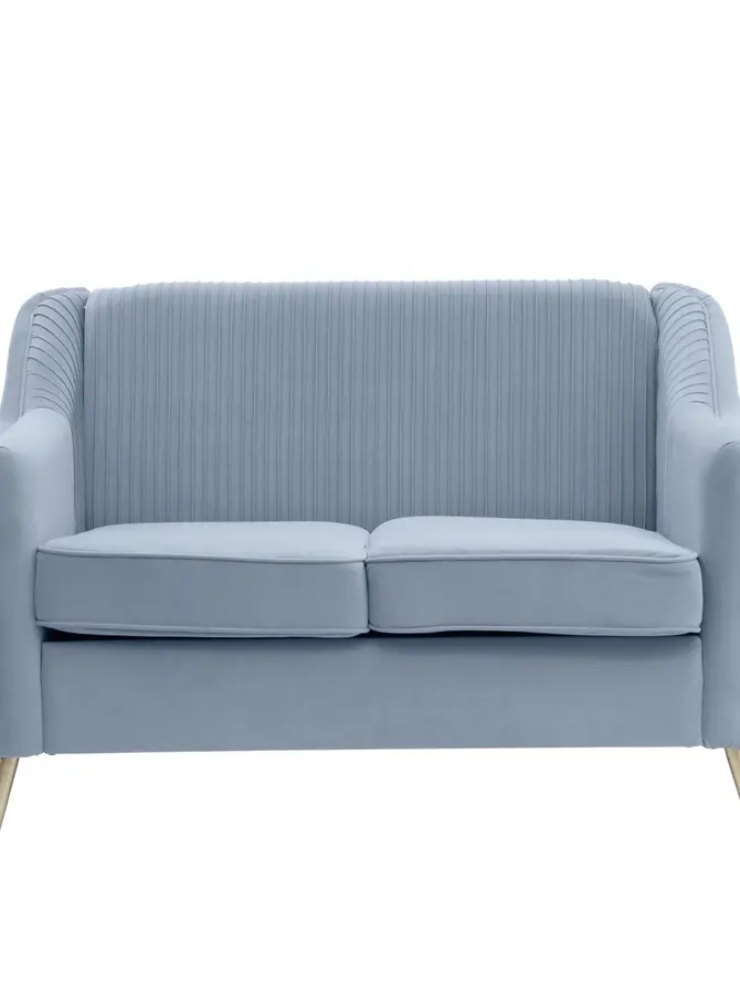 Sofa AVANT sofa 2-osobowa, welurowa szara 127x82x81.5 cm