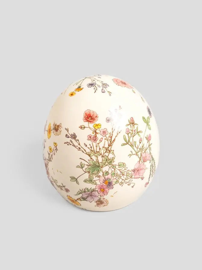 Figurka MEADOW jajko w kwiaty 10x13,5 cm