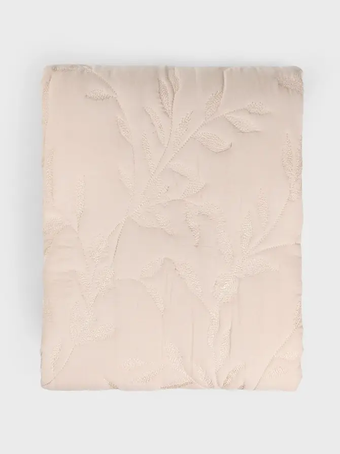 Narzuta LIMENA żakardowa mikrofibra beżowa 200x220 cm