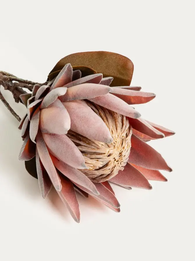 Gałązka sztuczna AURELLA protea różowa 72 cm