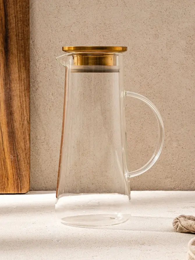 Dzbanek KUBBE ze złotym wieczkiem 1,3 l