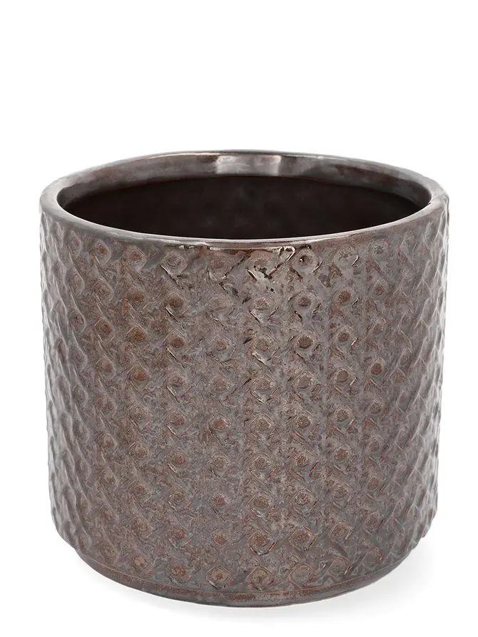 Osłonka RATTAN z motywem rattanu czarna 16x14.5
