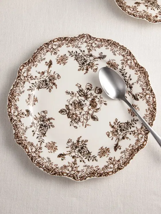 Talerz LOURRY deserowy brązowy 19 cm