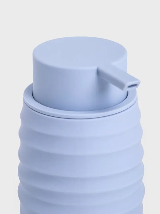 Dozownik TORUS z tłoczeniem niebieski 8,2x8,2x17 cm