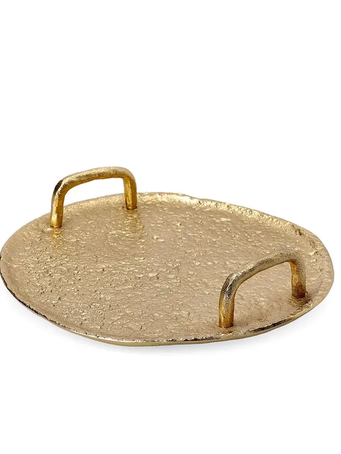 Taca GIRONA metalowa złota 26x5 cm