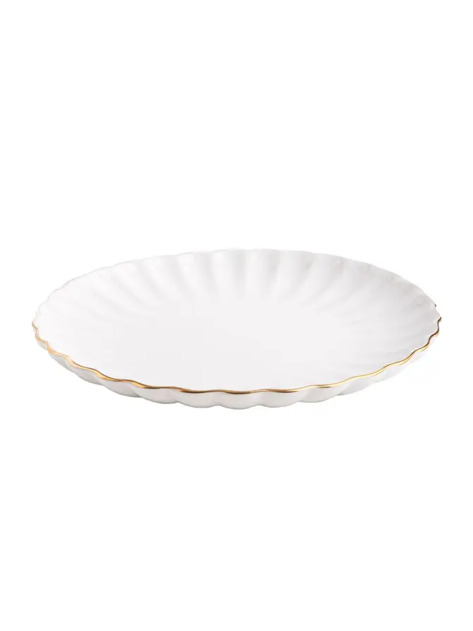 Talerz MELIDA obiadowy ze złotą obwódką 27 cm