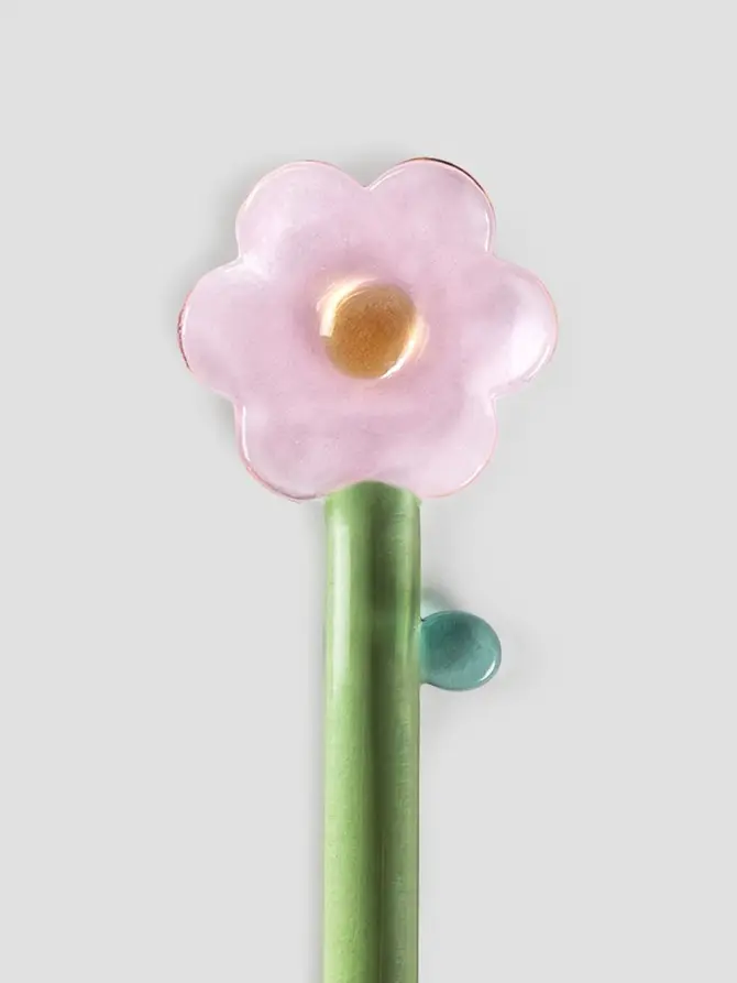 Łyżeczka BLOOMDALE biały kwiatek i niebieska łodyga 16 cm