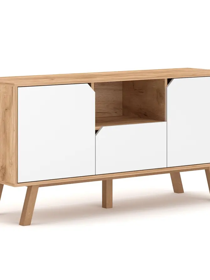 Szafka RTV MODENA! dąb craft złoty 140x42x70 cm