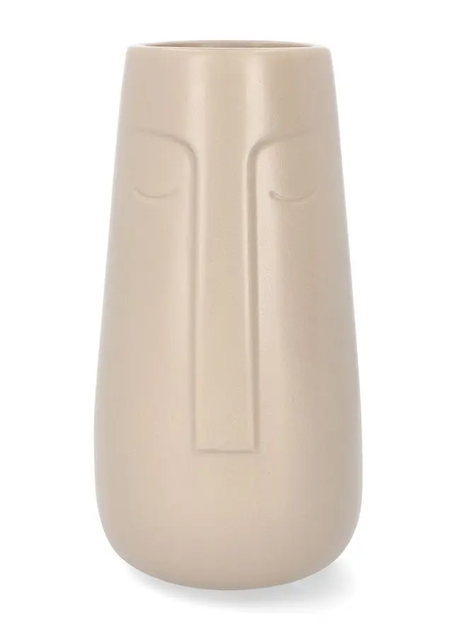 Wazon CERGY ceramiczny beżowy 13,5x26 cm