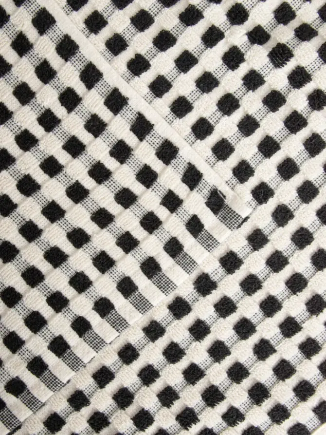 Ręcznik LOREN czarny wzorzysty 70x130 cm