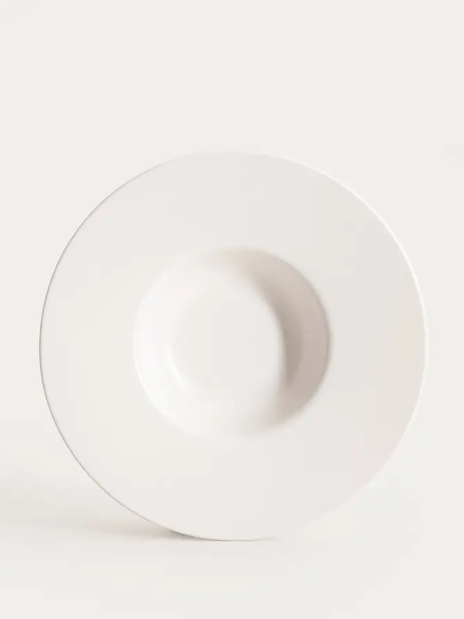 Talerz FAMELIO do pasty biały 28 cm