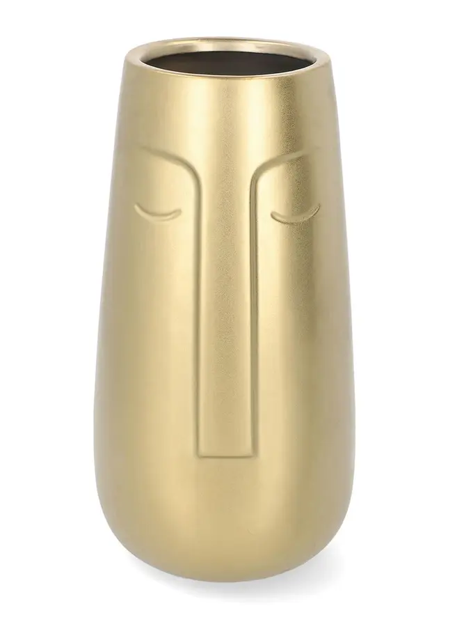 Wazon CERGY ceramiczny złoty 13,5x26 cm