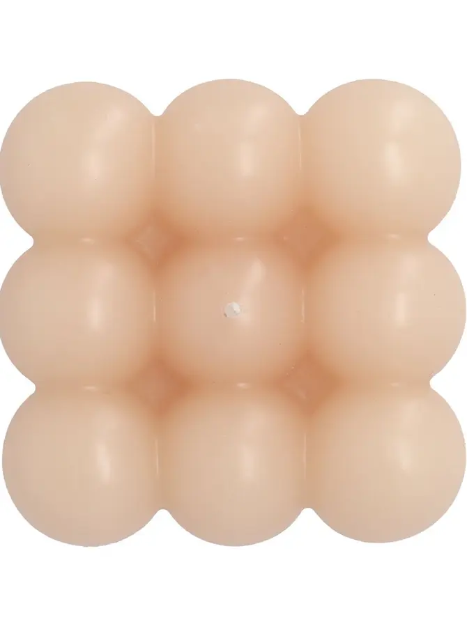 Świeca BUBBLE jasnoróżowa 10x10x10 cm