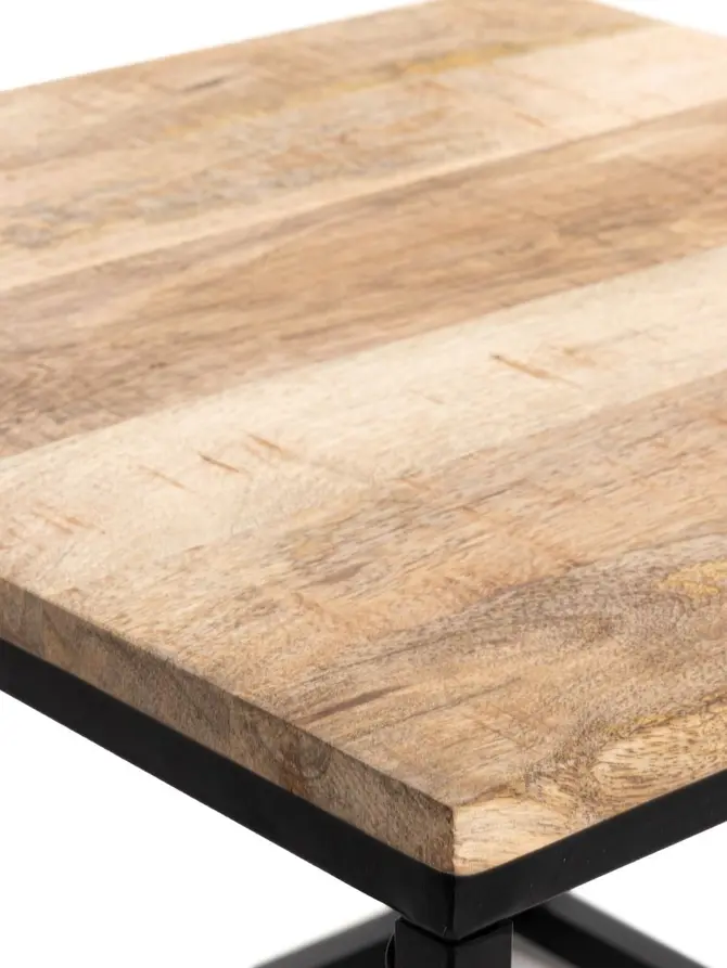 Stolik kawowy MAYA lite drewno mango + metal 110x60x45cm