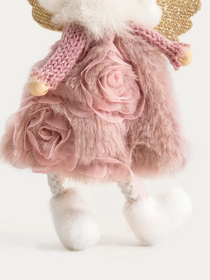 Zawieszka PLYS różowa laleczka w kwiatowej sukience 19 cm