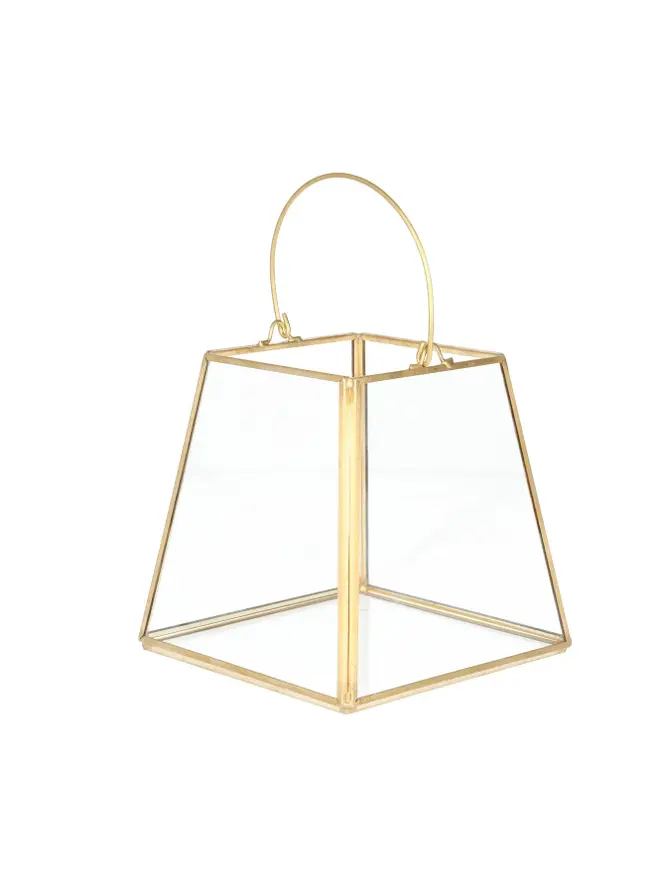 Lampion GRAZIA złoty 9x9x10 cm