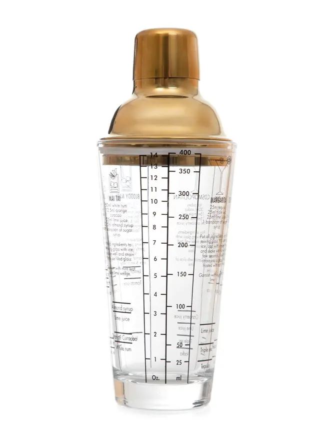 Shaker ALCOLE ze złotym wieczkiem 0,4 l