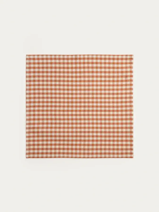 Serwetki MARAVILLA bawełniane w karmelową kratkę, zestaw 2 szt. 2*40x40cm