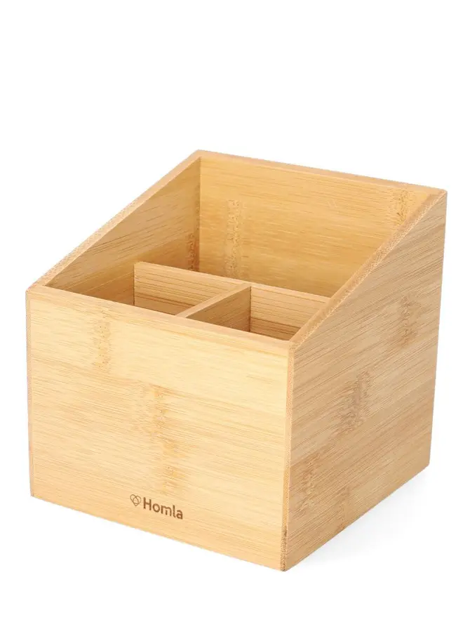 Organizer BAMBOU z przegródkami kwadratowy 13 cm